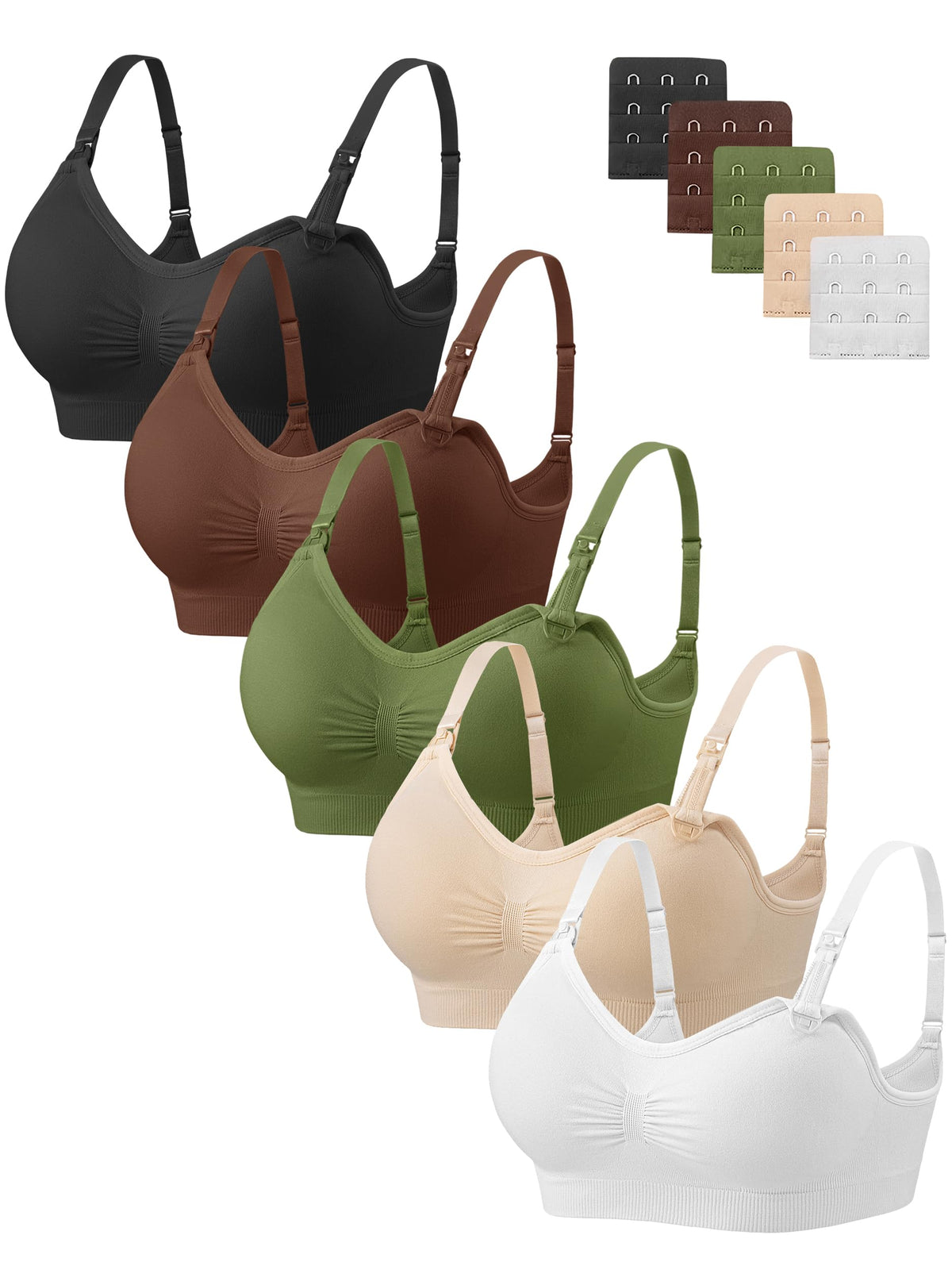Angelhood Women's Nursing Bras – 5-Pack