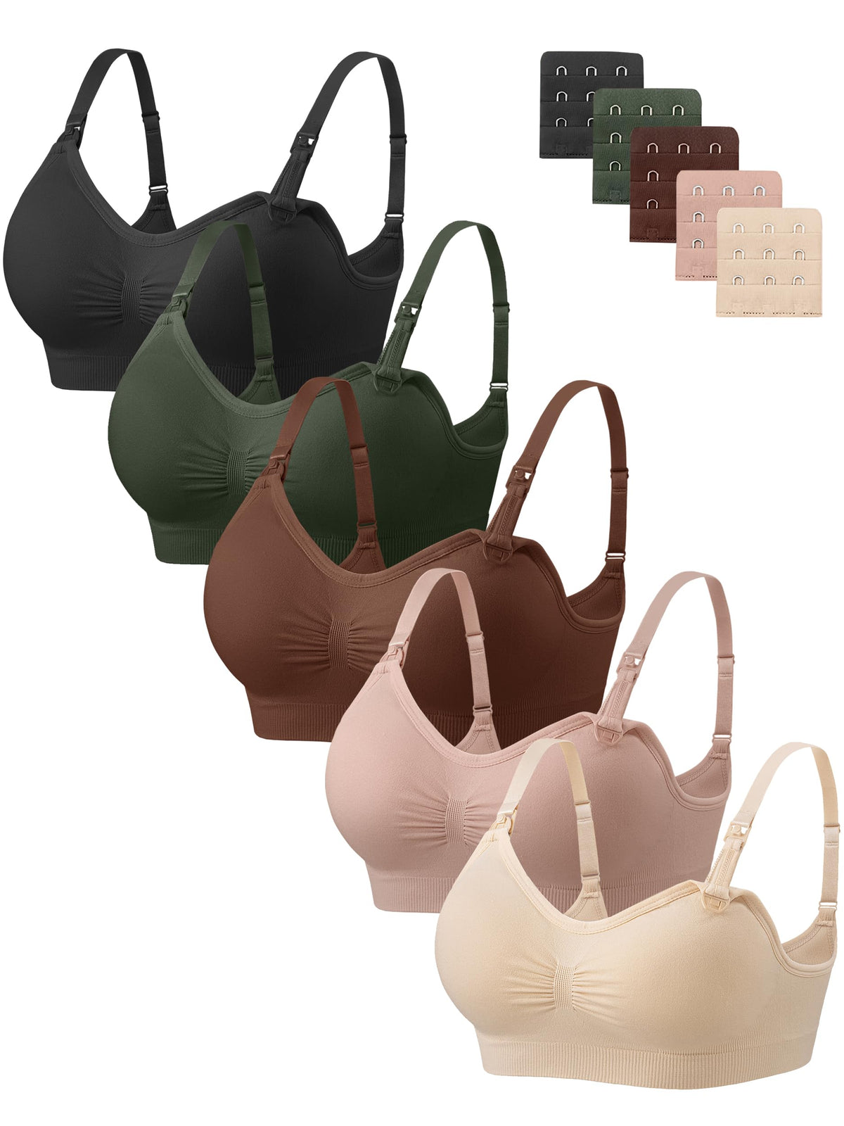 Angelhood Women's Nursing Bras – 5-Pack