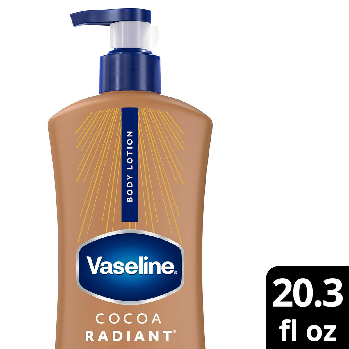 Vaseline Cocoa Radiant Body Lotion for Dry Skin + Cocoa Butter 20.3oz 3ct