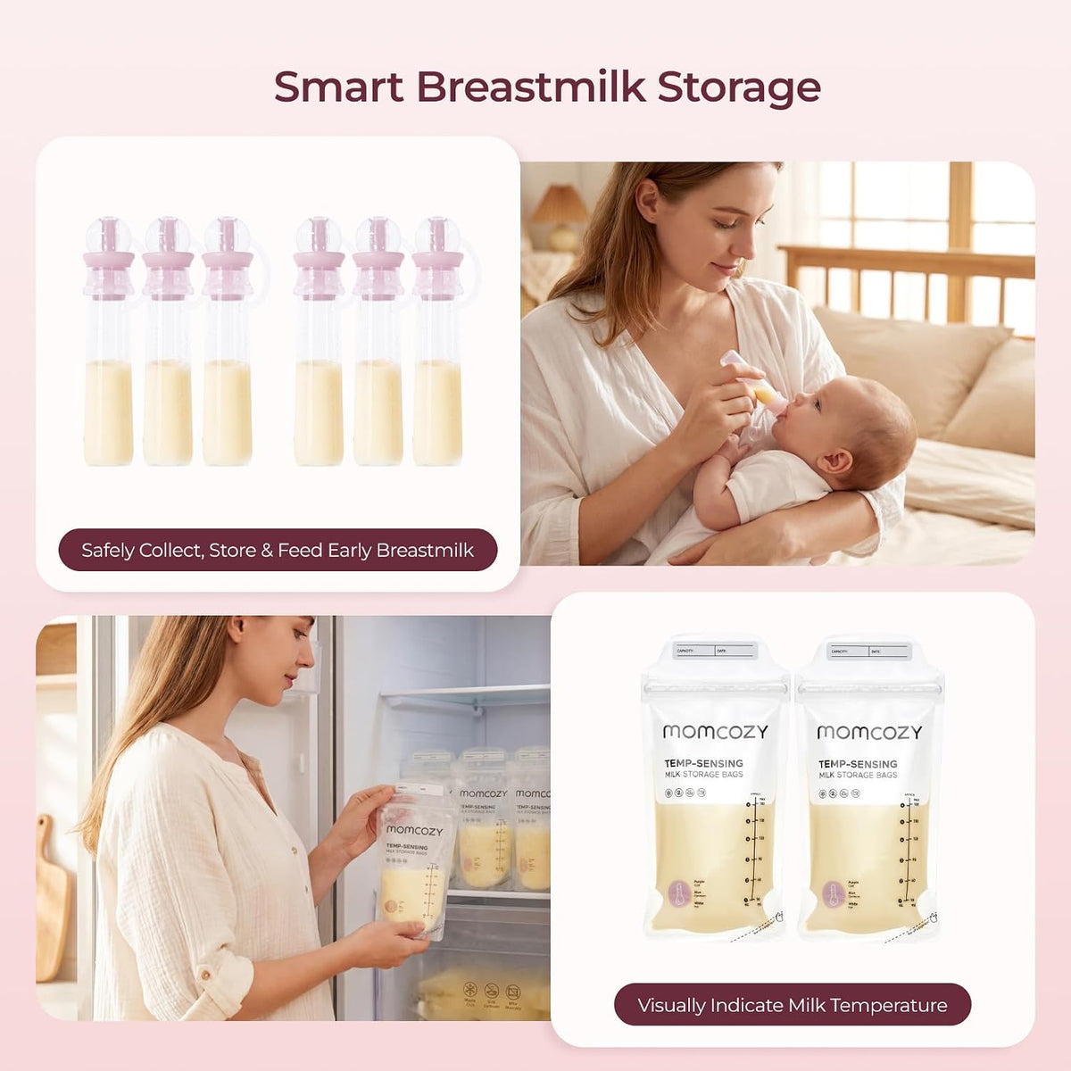 Momcozy 73PC Breastfeeding Essentials Kit,New Moms Postpartum Essentials