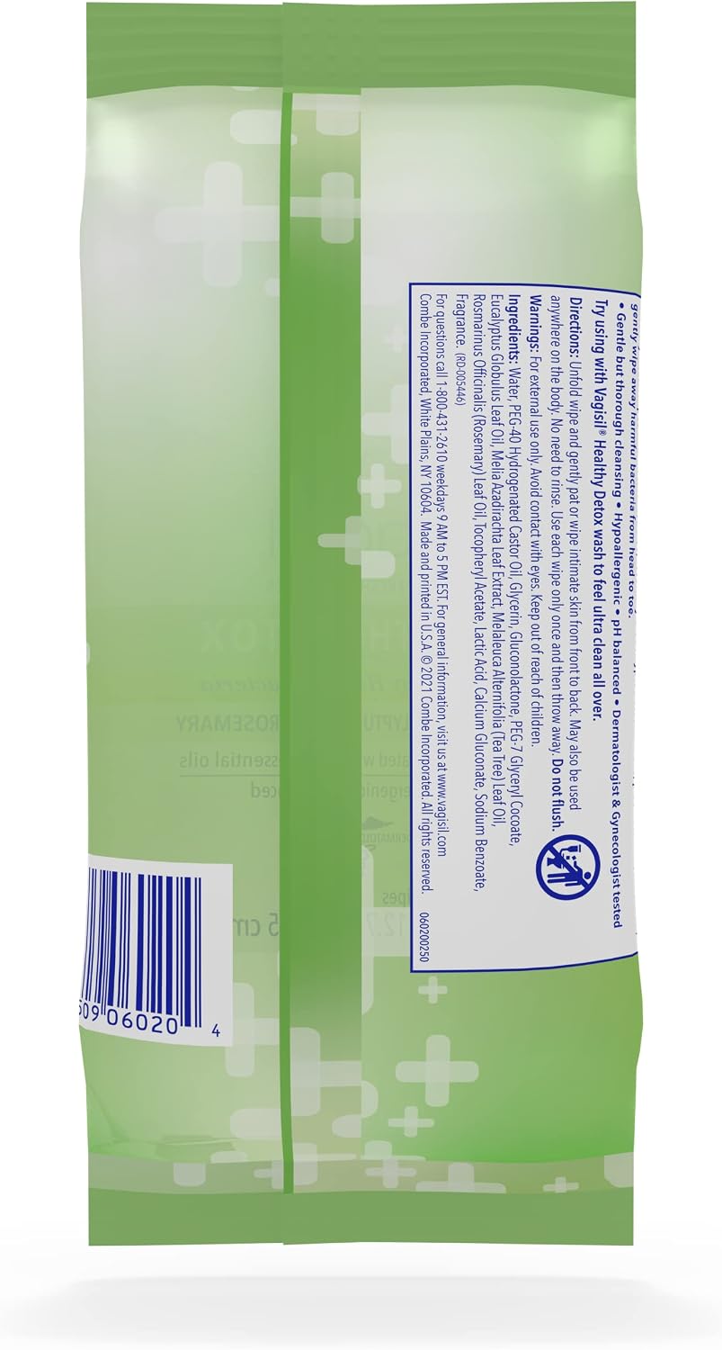 VAGISIL Anti-Itch Medicated Feminine Wipes, Max Strength, 20 Wipes (1 Pack)