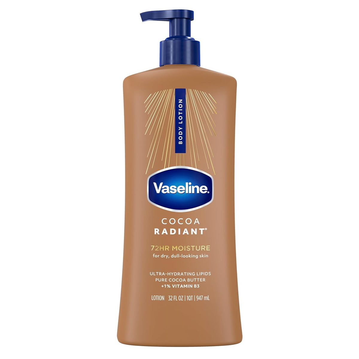 Vaseline Cocoa Radiant Body Lotion for Dry Skin + Cocoa Butter 20.3oz 3ct