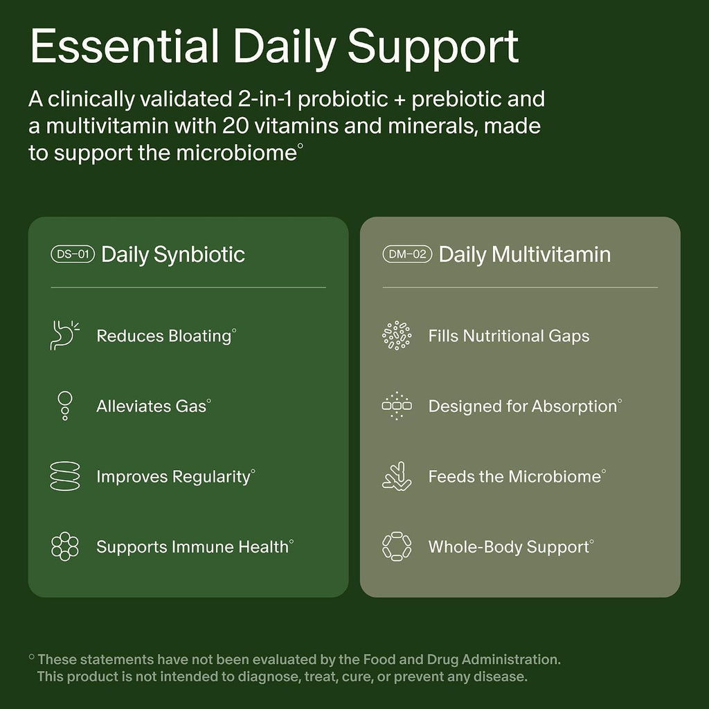 Seed Daily Essentials Duo - DS-01 Synbiotic & DM-02 Multivitamin - Starter