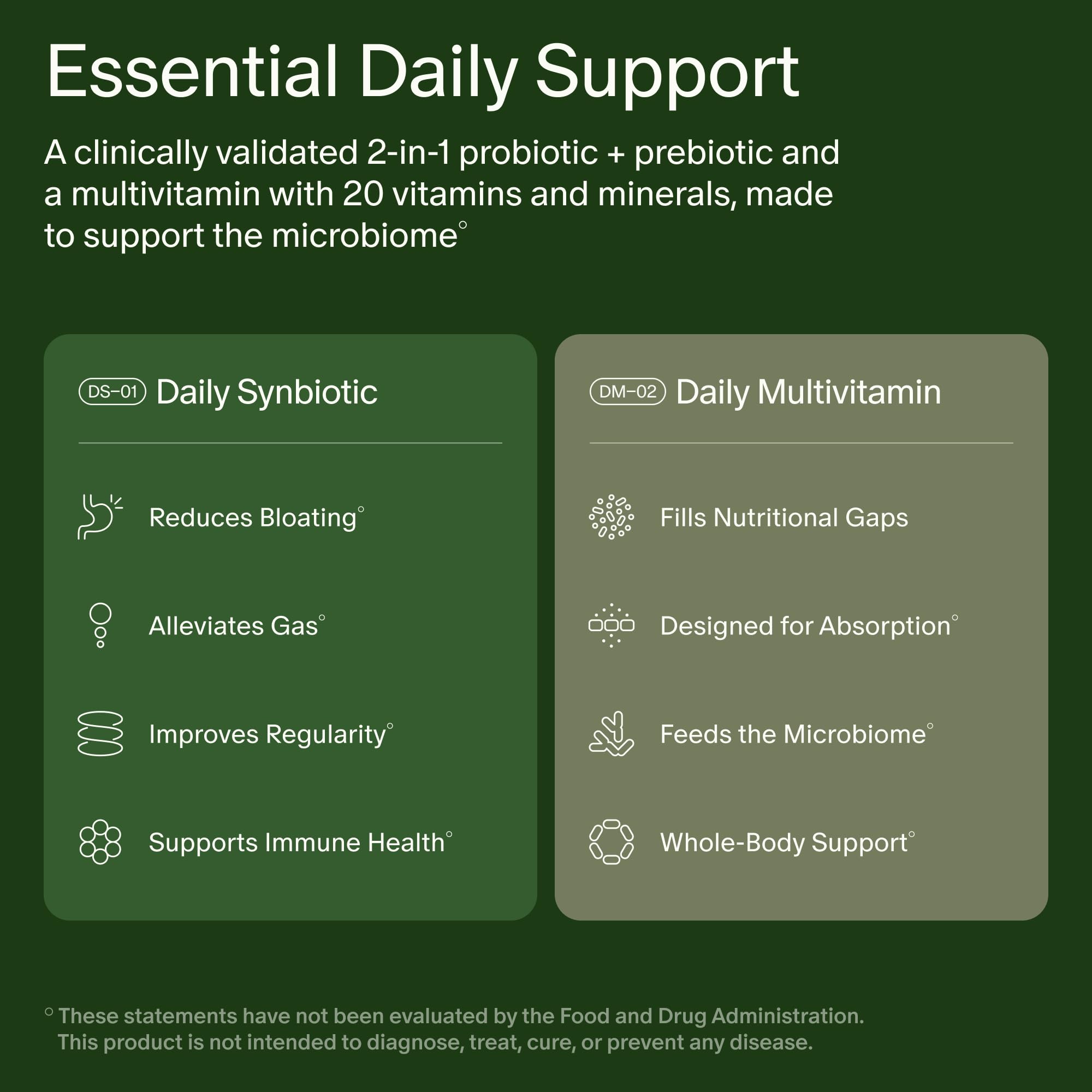 Seed Daily Essentials Duo - DS-01 Synbiotic & DM-02 Multivitamin - Starter