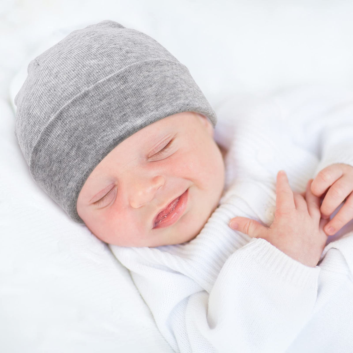 BQUBO Baby Hats and Mittens Infant Cotton Beanie Gloves No Scratch Set Newborn Hospital Hat for Boys Girls