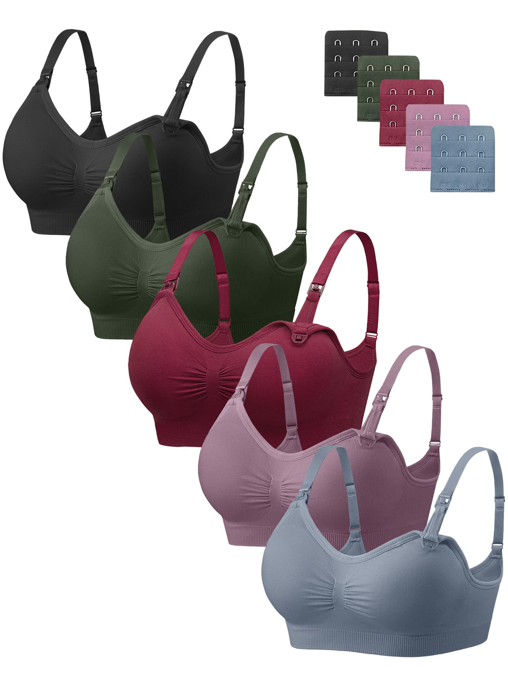 Angelhood Women's Nursing Bras – 5-Pack