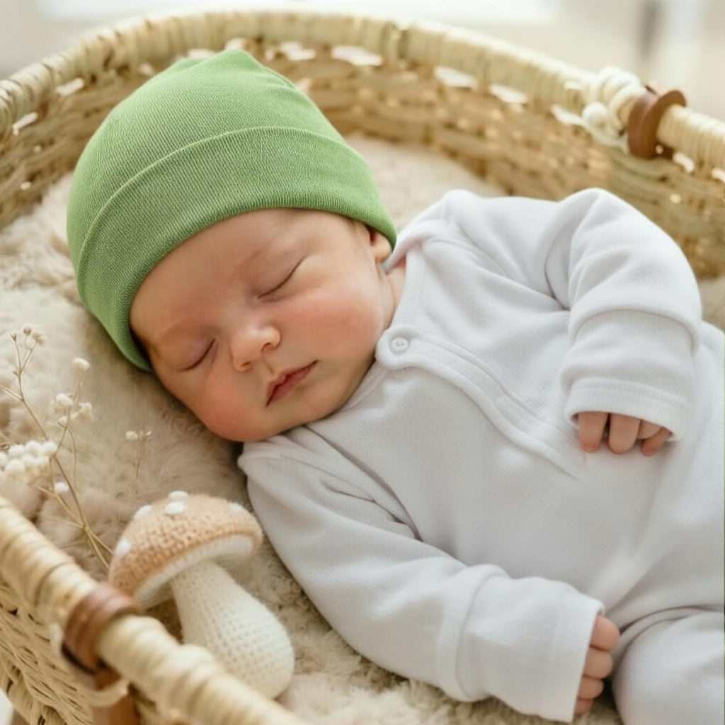 BQUBO Baby Hats and Mittens Infant Cotton Beanie Gloves No Scratch Set Newborn Hospital Hat for Boys Girls