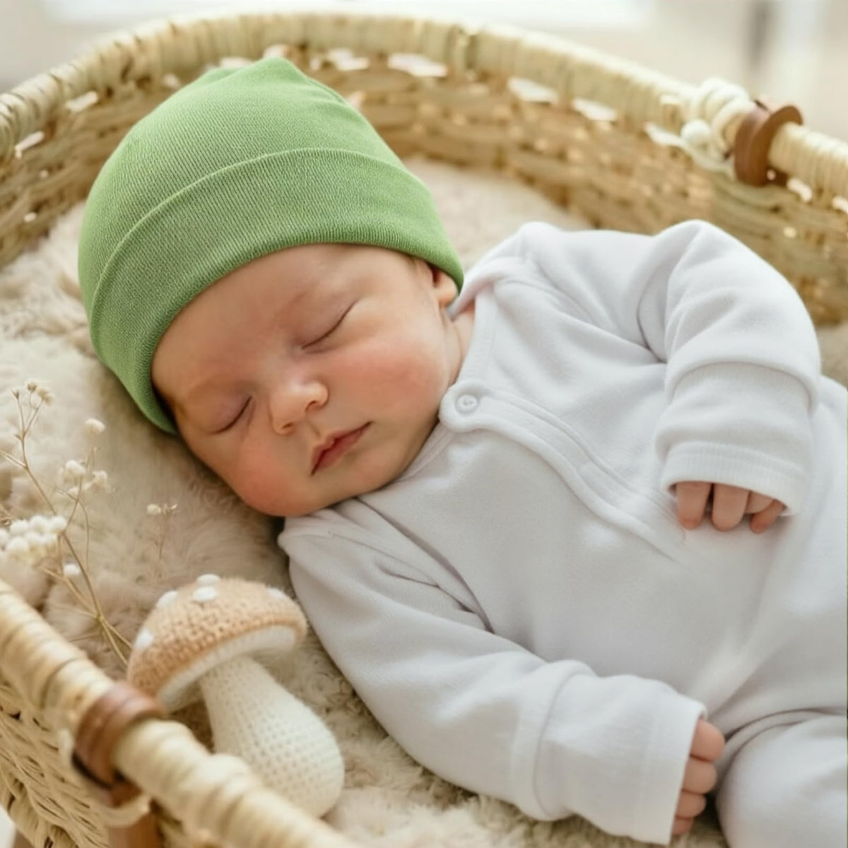 BQUBO Baby Hats and Mittens Infant Cotton Beanie Gloves No Scratch Set Newborn Hospital Hat for Boys Girls