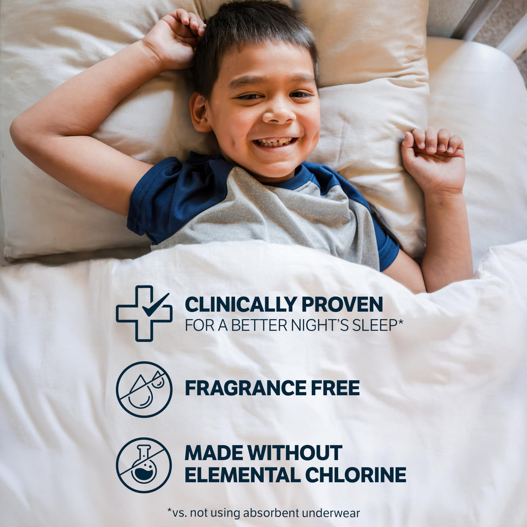 Goodnites Boys' Nighttime Bedwetting Underwear, Size Extra Small (28-43 lbs), 44 Ct (2 Packs of 22), Packaging May Vary