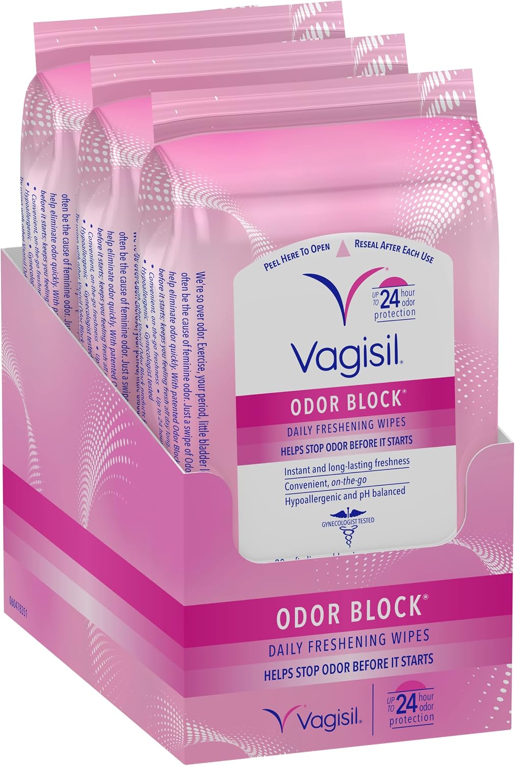 VAGISIL Anti-Itch Medicated Feminine Wipes, Max Strength, 20 Wipes (1 Pack)
