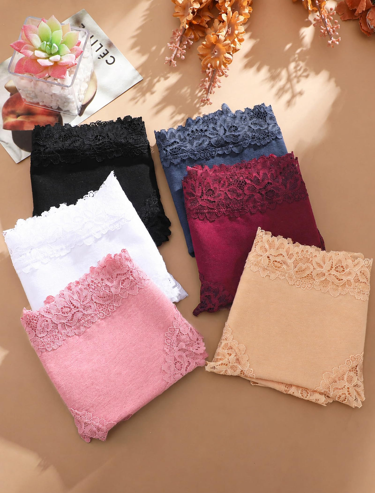Cotton Underwear for Women Sexy Lace Panties Cheeky Bikini Lingerie Sets 6