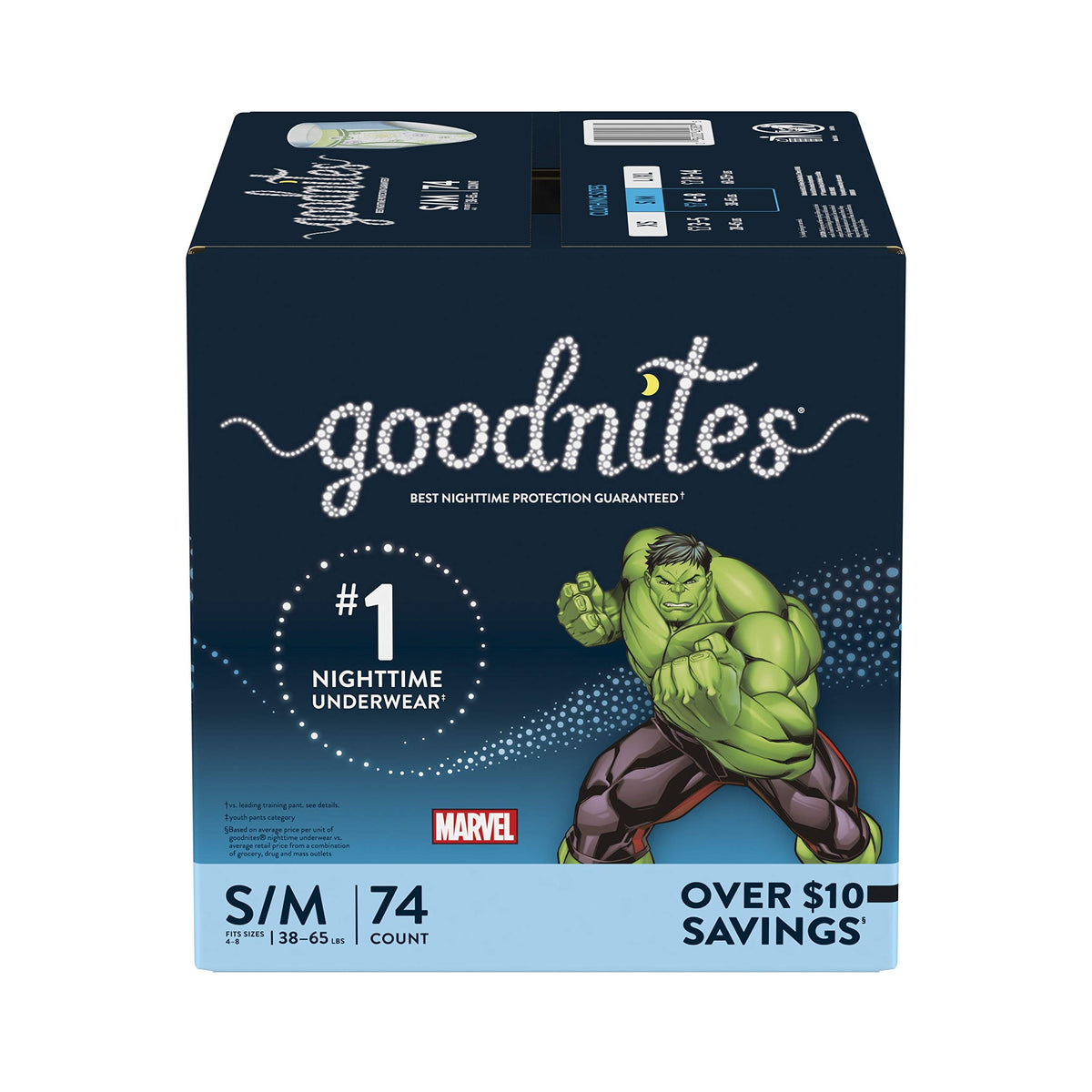 Goodnites Boys' Nighttime Bedwetting Underwear, Size Extra Small (28-43 lbs), 44 Ct (2 Packs of 22), Packaging May Vary