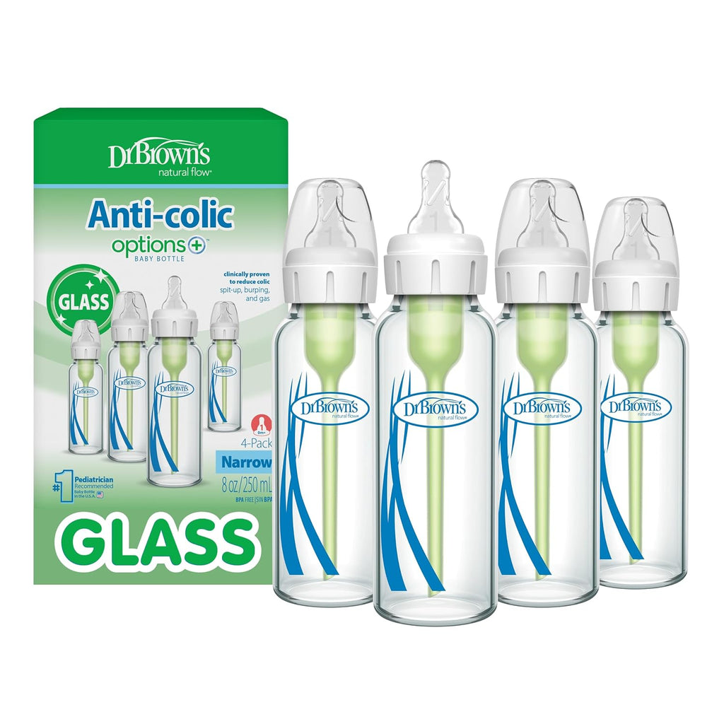 Dr. Brown’s Options+ Anti-Colic Narrow Glass Baby Bottles