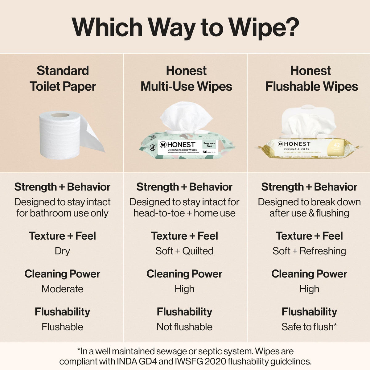The Honest Company Flushable Wipes, Hypoallergenic, Gilded Wings, 126 Count