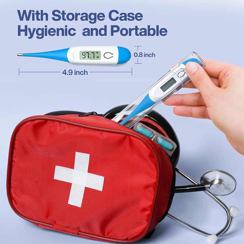Boncare 10 Seconds Oral Thermometer for Adults and Kids, Light Blue
