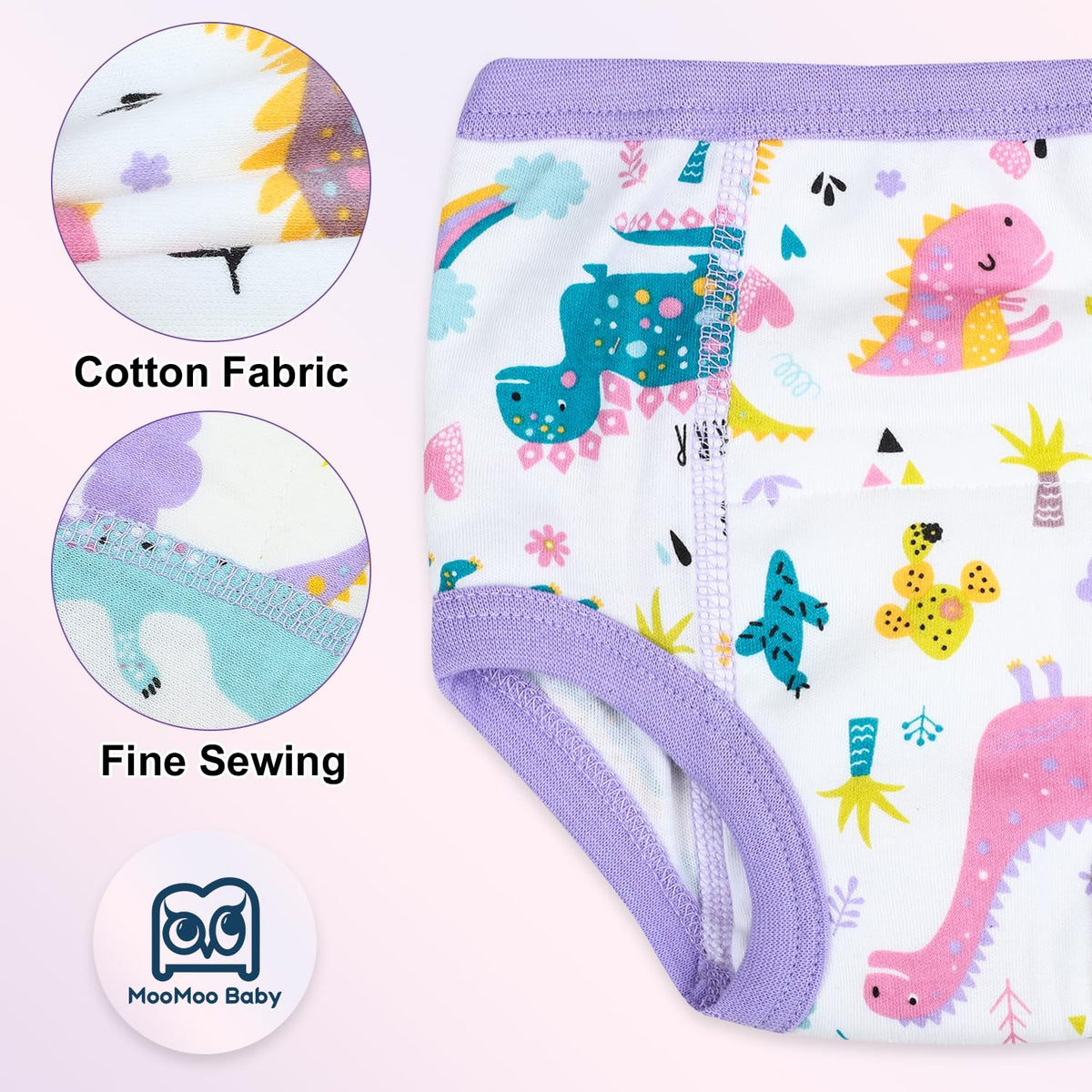 MooMoo Baby Potty Training Underwear for Boys and Girls Cotton 2T-9Y