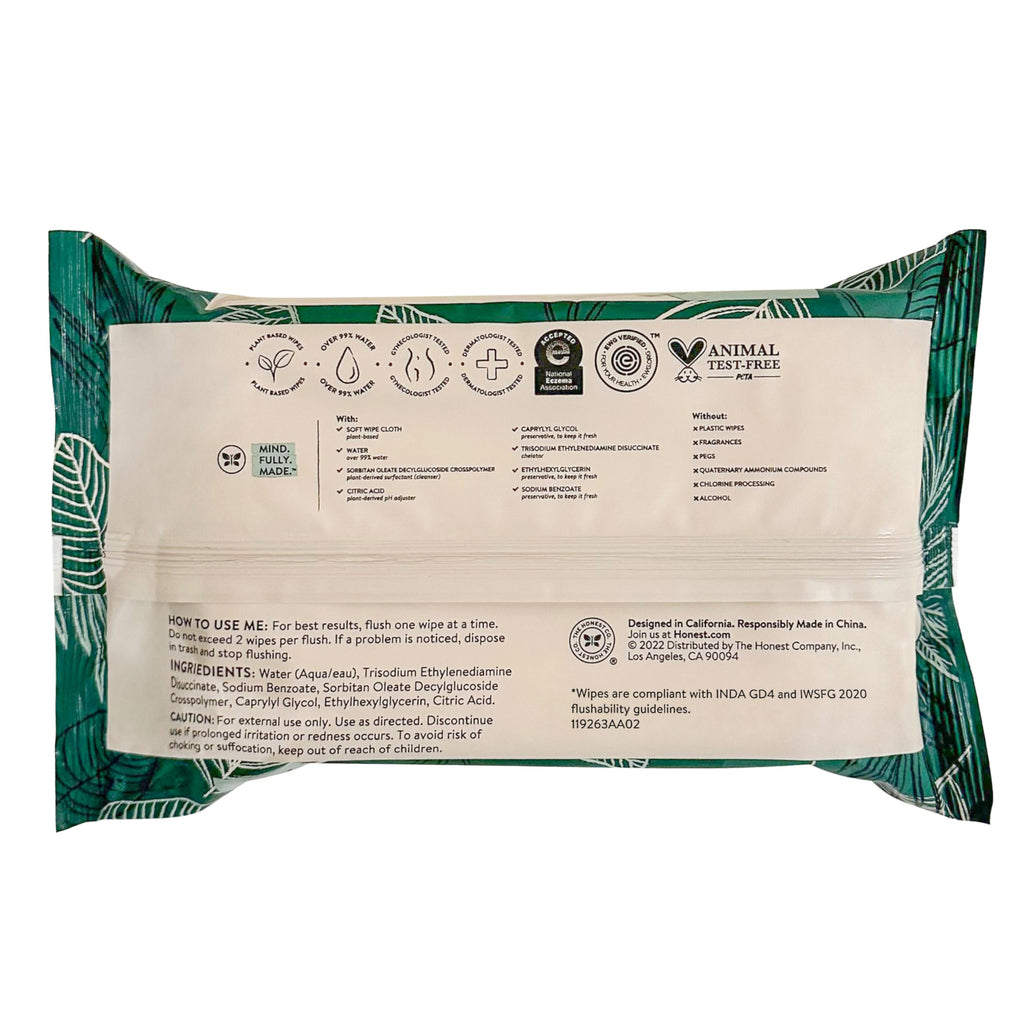 The Honest Company Flushable Wipes, Hypoallergenic, Gilded Wings, 126 Count