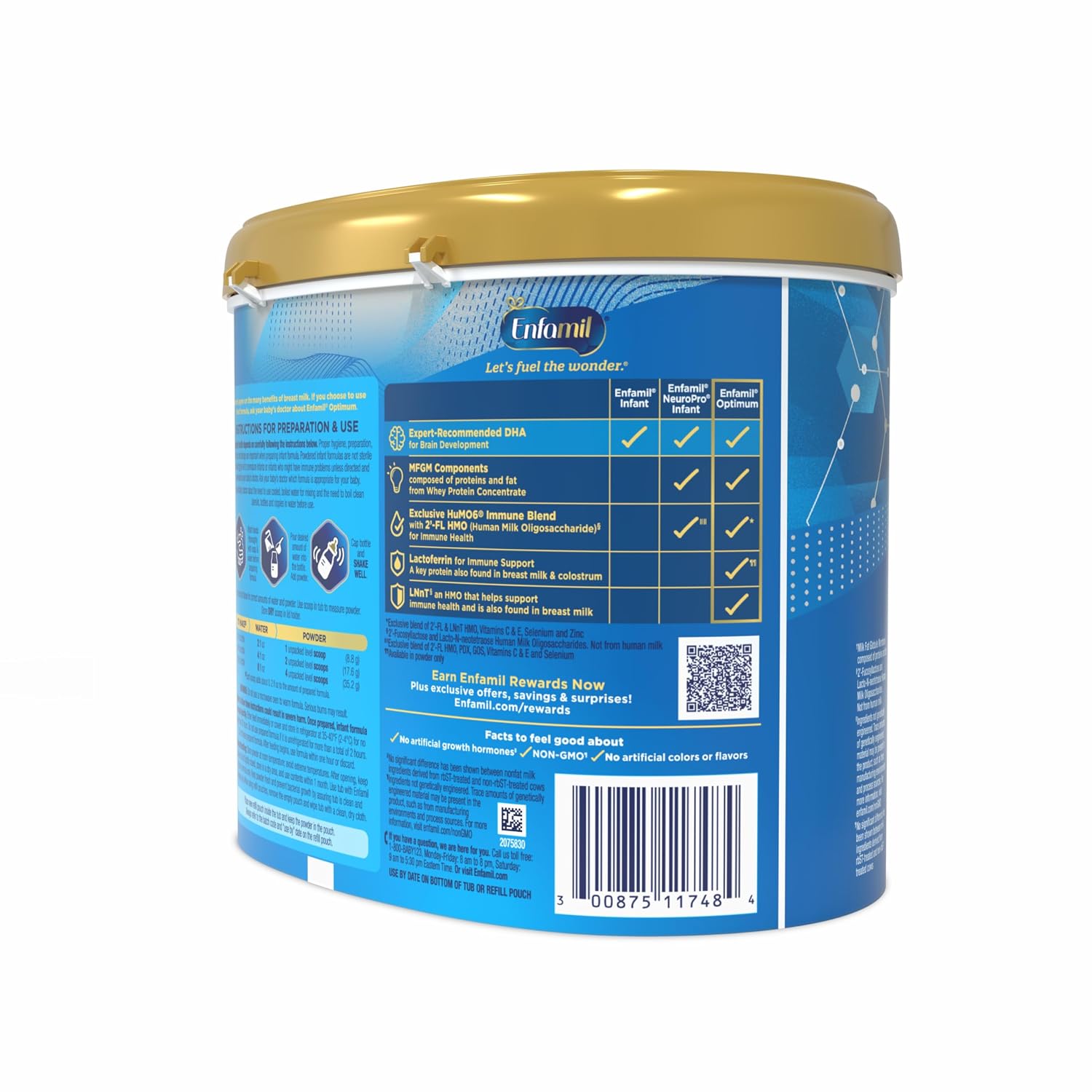 Enfamil Optimum (Enspire), Immune-Supporting Baby Formula, 20.5 Oz
