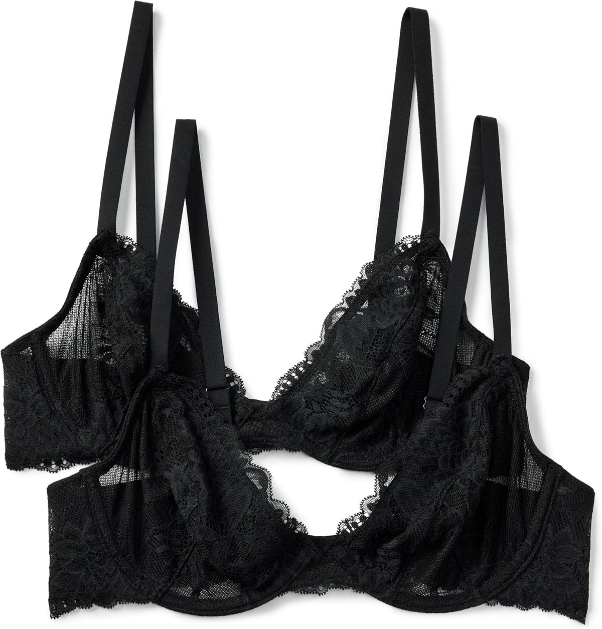 Women's Stretch Lace Plunge Bra – Comfortable, Supportive & Seamless, Multipack