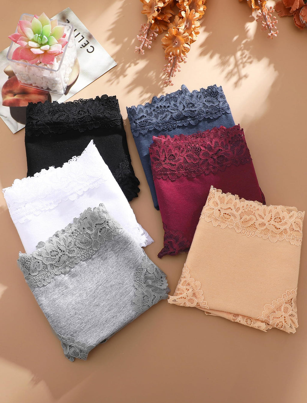Cotton Underwear for Women Sexy Lace Panties Cheeky Bikini Lingerie Sets 6