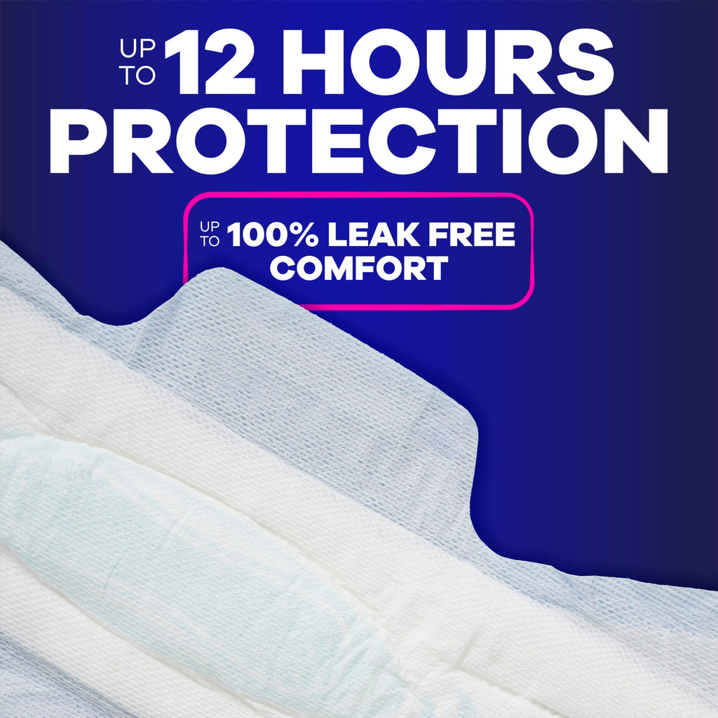 Always Maxi Overnight Pads with Wings for Women, Size 5, Extra Heavy Overnight Absorbency, Unscented, 36 Count