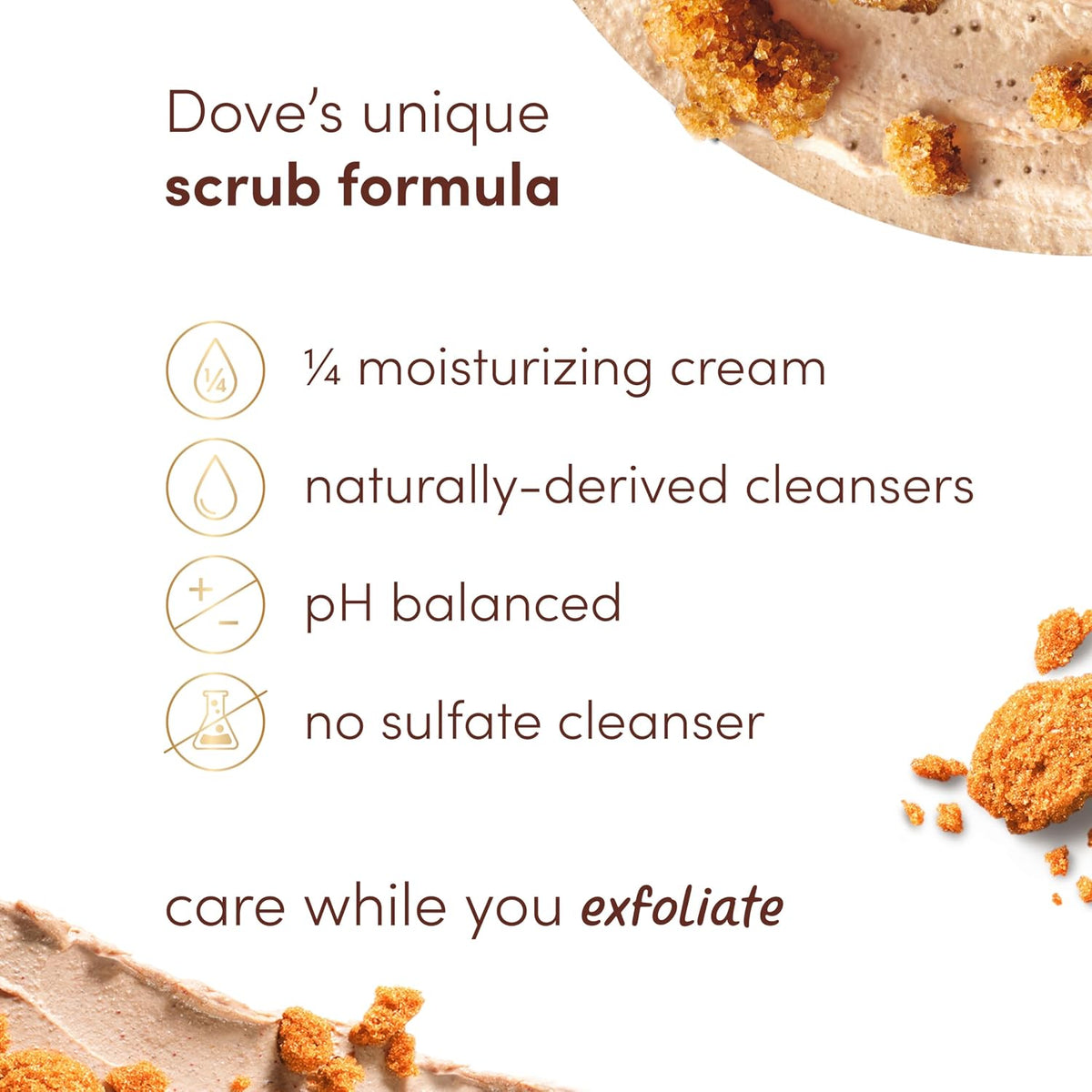 Dove Brown Sugar & Coconut Butter Exfoliating Body Scrub – 15 oz