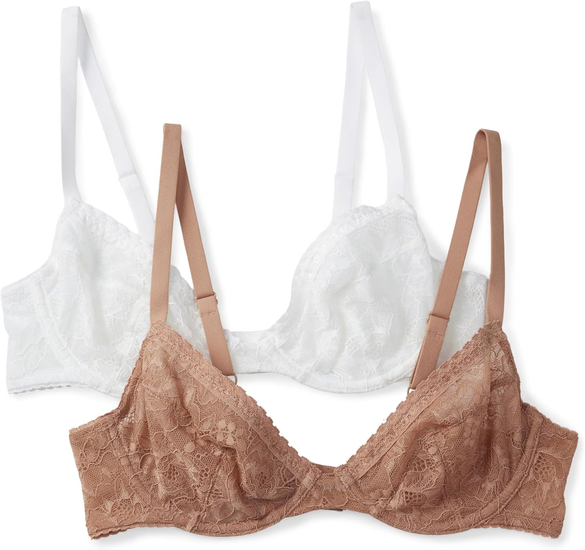Women's Stretch Lace Plunge Bra – Comfortable, Supportive & Seamless, Multipack