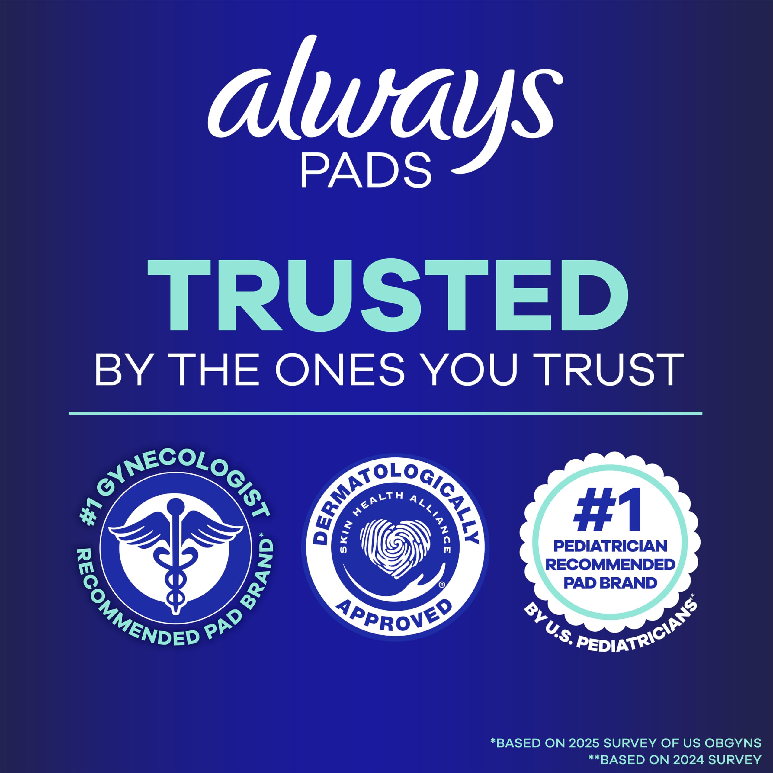 Always Maxi Overnight Pads with Wings for Women, Size 5, Extra Heavy Overnight Absorbency, Unscented, 36 Count