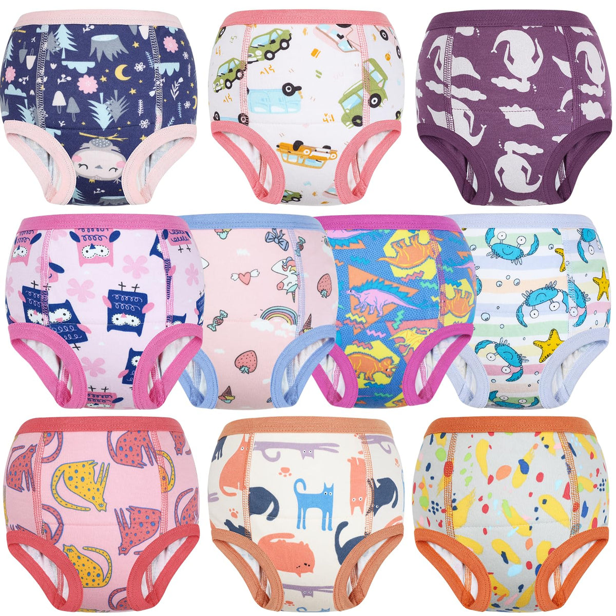 MooMoo Baby Potty Training Underwear for Boys and Girls Cotton 2T-9Y