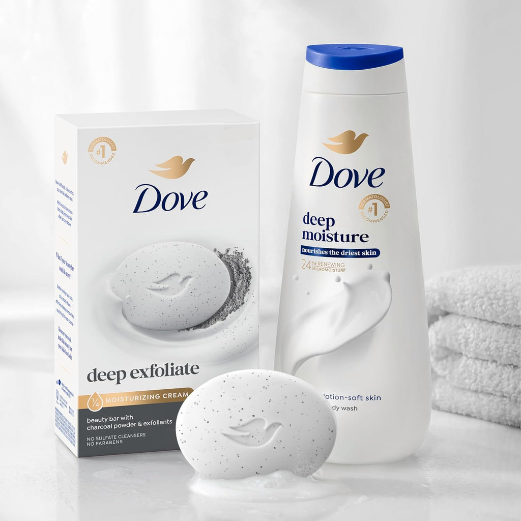 Dove Gentle Exfoliating Beauty Bar Soap , Renewing 8 Count 3.75 oz