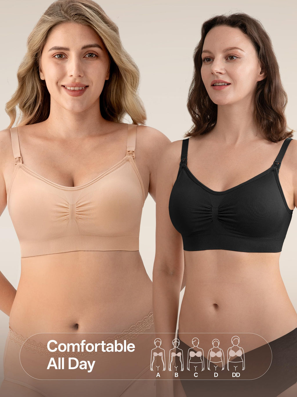 Angelhood Women's Nursing Bras – 5-Pack