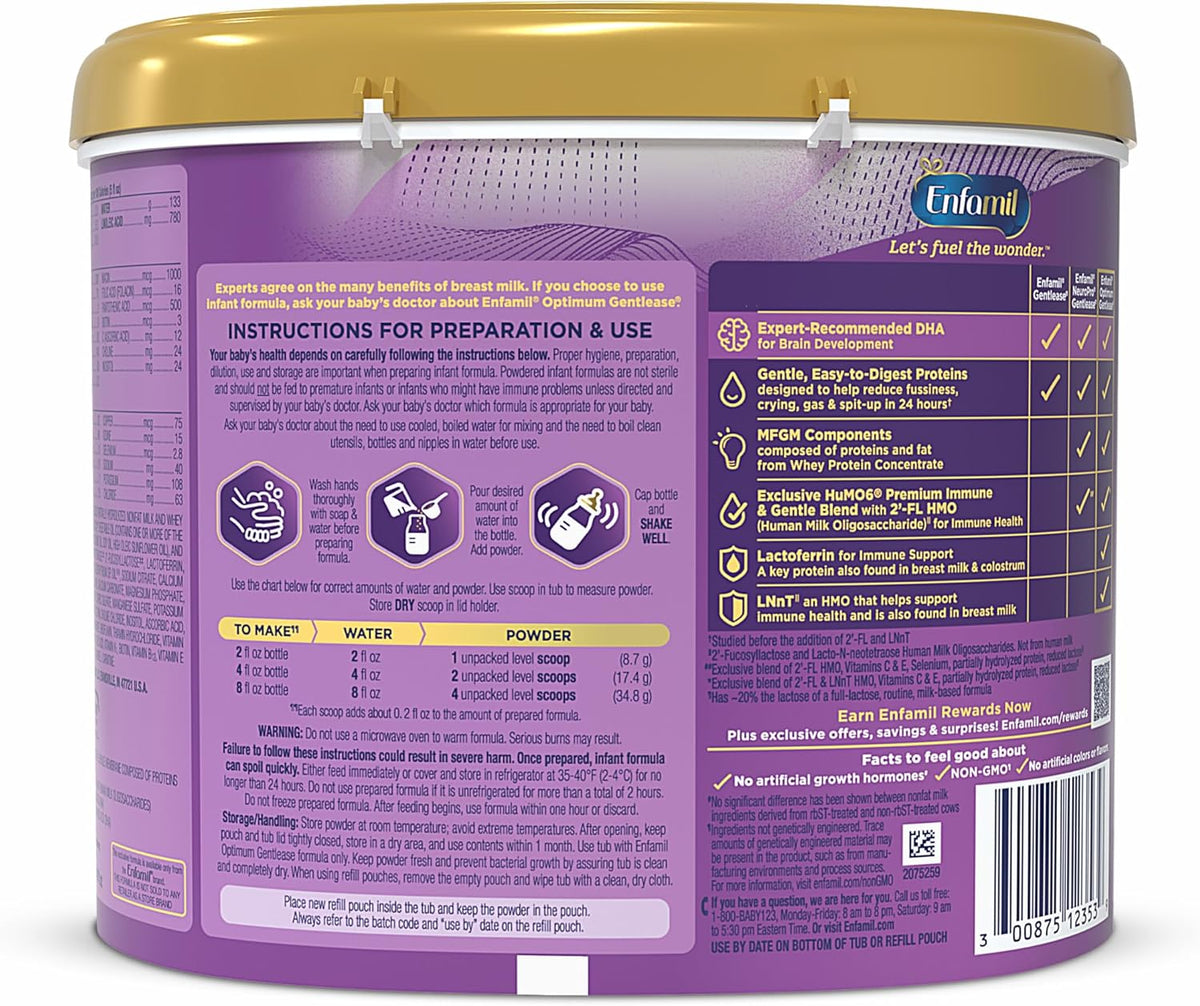 Enfamil Optimum (Enspire) Gentlease Baby Formula, 19.5 Oz