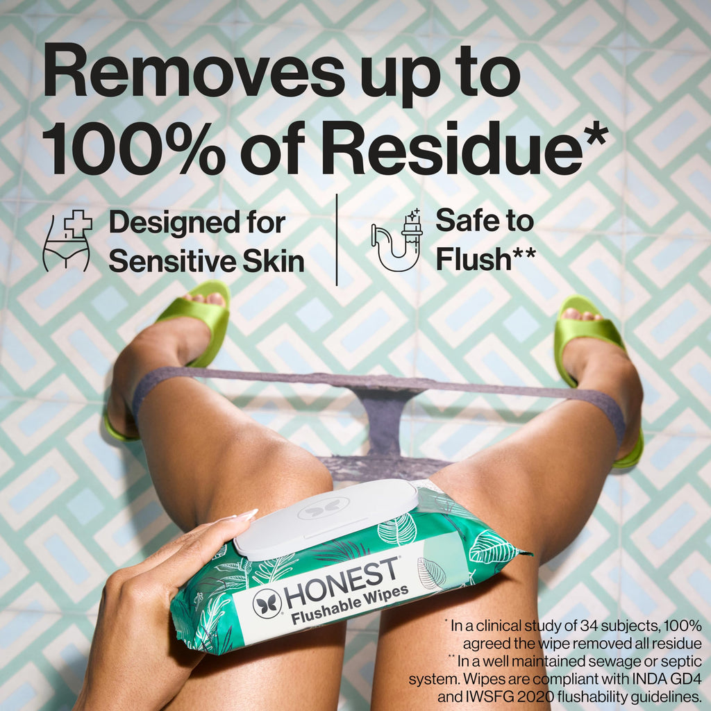 The Honest Company Flushable Wipes, Hypoallergenic, Gilded Wings, 126 Count