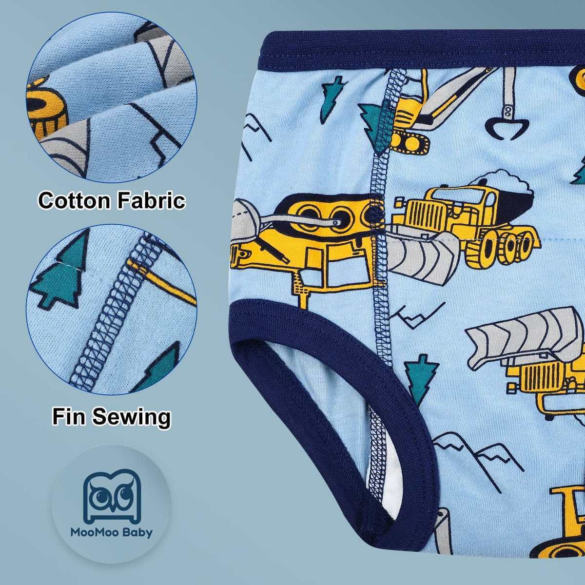 MooMoo Baby Potty Training Underwear for Boys and Girls Cotton 2T-9Y
