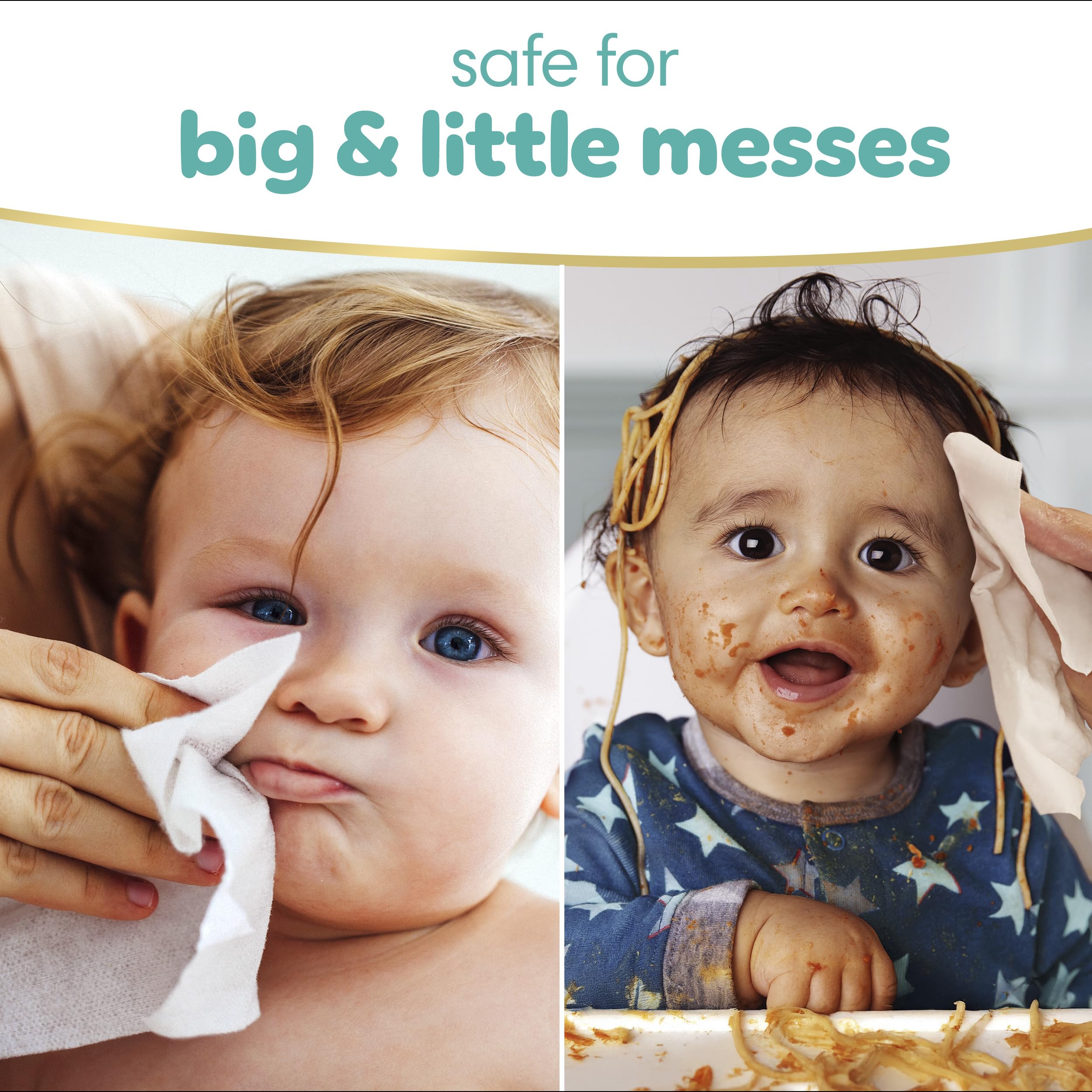 Pampers Sensitive Baby Wipes, Clinically Proven, Fragrance Free, Unscented, Water Based, Hypoallergenic, Multi-Use, Hand Wipes 504 Wipes Total (6X Flip-Top Packs) [Packaging May Vary]