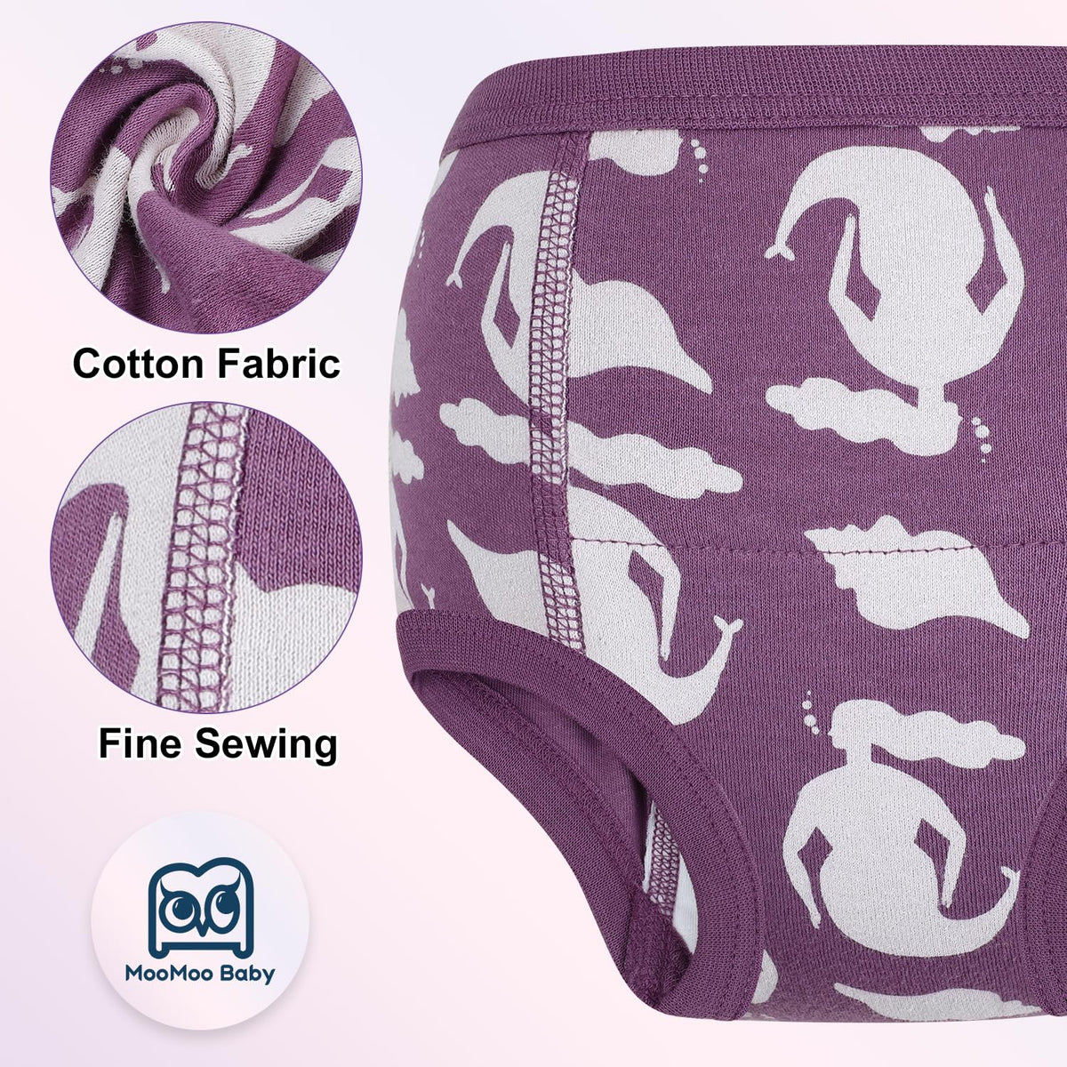 MooMoo Baby Potty Training Underwear for Boys and Girls Cotton 2T-9Y