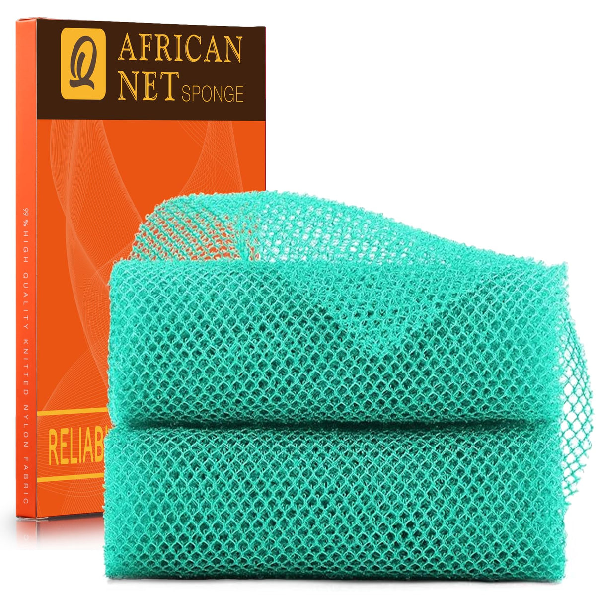UJFQBH 3 Pack African Net Sponge, African Exfoliating Net Bath Sponge Long Net Bath Sponge Exfoliating Shower Body Scrubber Back Scrubber Skin Smoother,Great for Daily Use (Pink,Yellow,Purple)