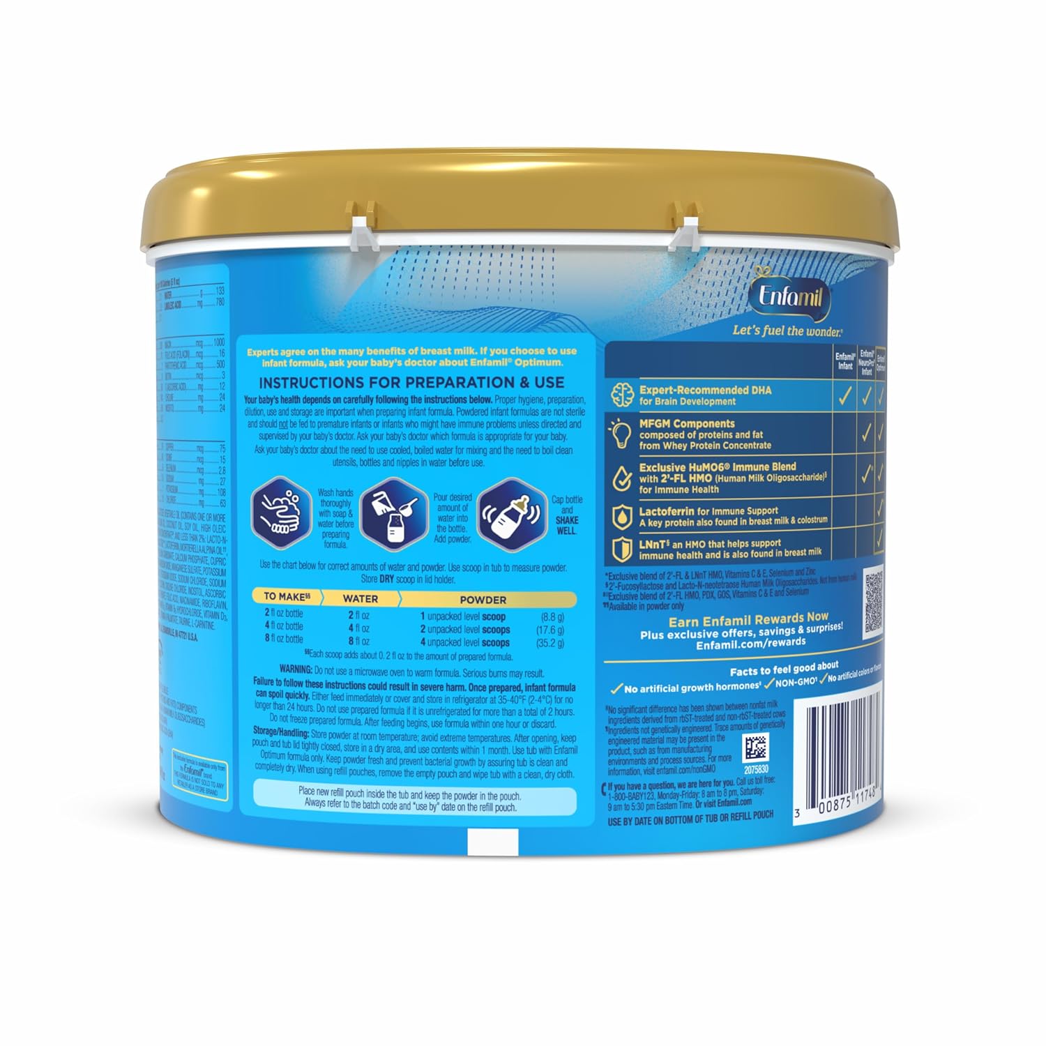 Enfamil Optimum (Enspire), Immune-Supporting Baby Formula, 20.5 Oz