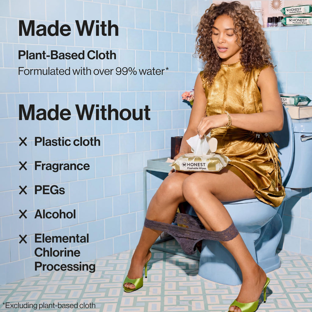 The Honest Company Flushable Wipes, Hypoallergenic, Gilded Wings, 126 Count