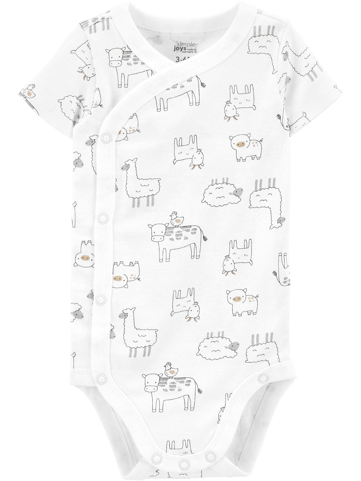 Simple Joys by Carter's Unisex Baby 5-pack Side Snap Short-sleeve Bodysuit