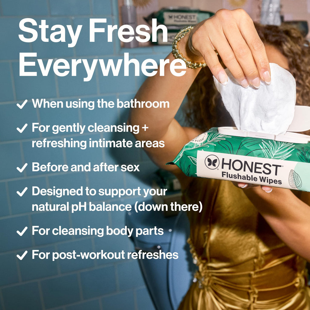 The Honest Company Flushable Wipes, Hypoallergenic, Gilded Wings, 126 Count