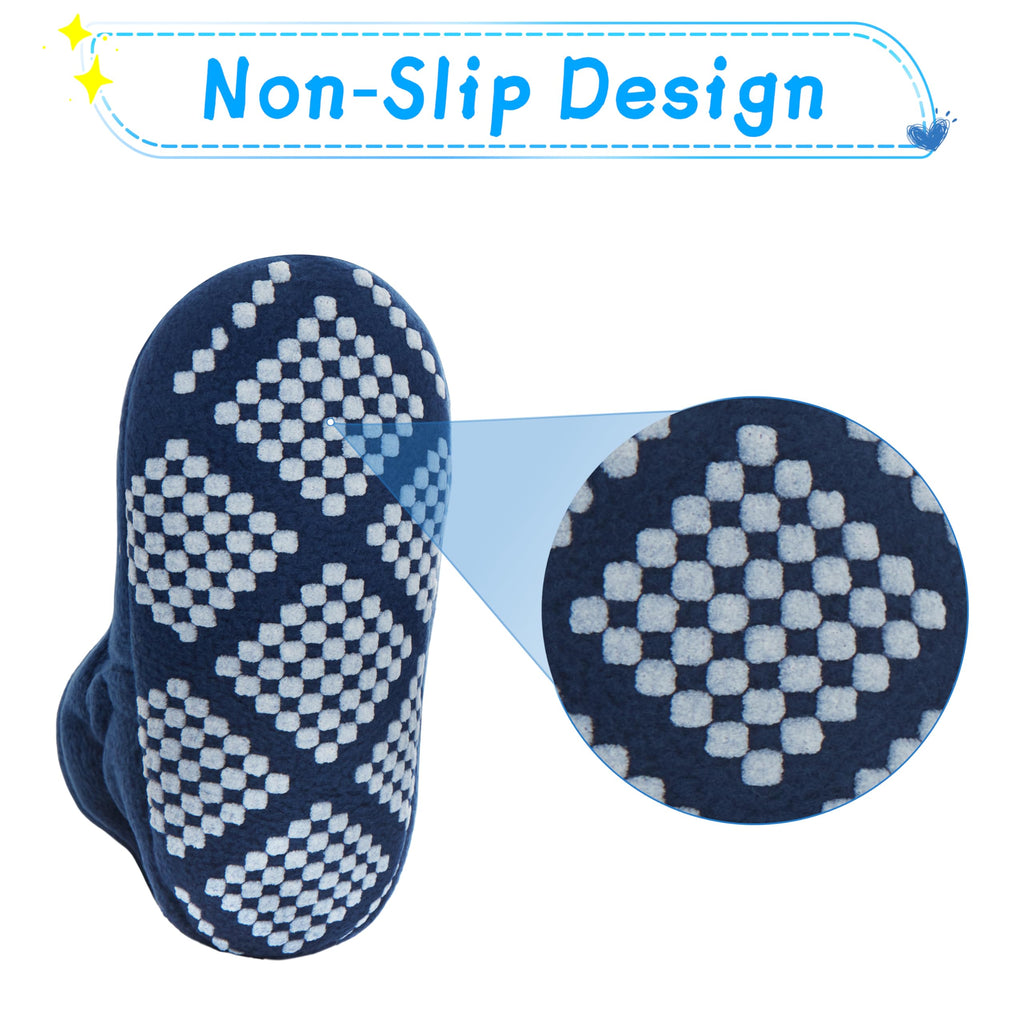 Pro Goleem Fleece Baby Booties, Warm Cozy Baby Slippers, Stay On Sock Shoes, Easy to Put on, Unisex Baby Gifts, Soft Non-Slip Adjustable Newborn Boots for Boys and Girls