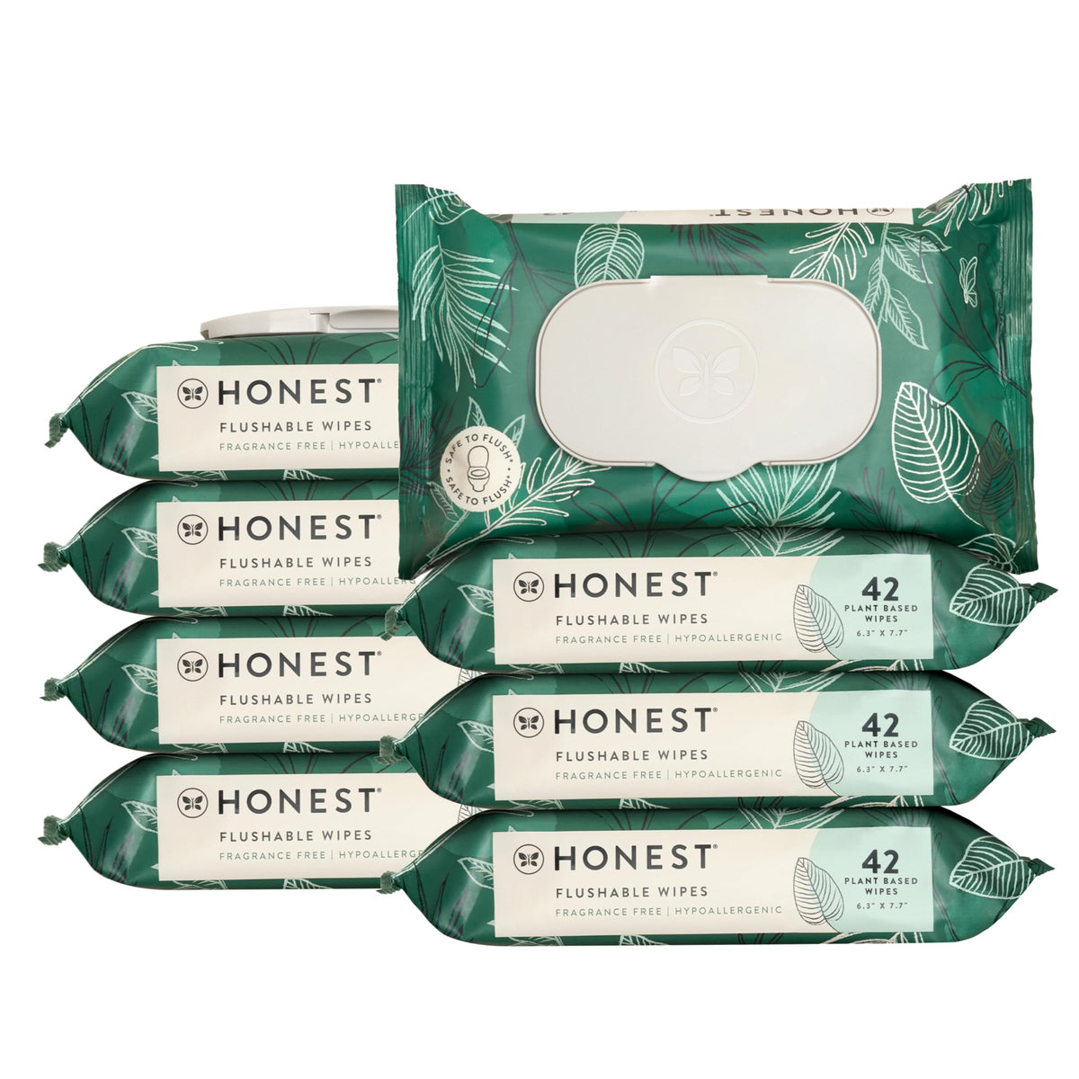 The Honest Company Flushable Wipes, Hypoallergenic, Gilded Wings, 126 Count