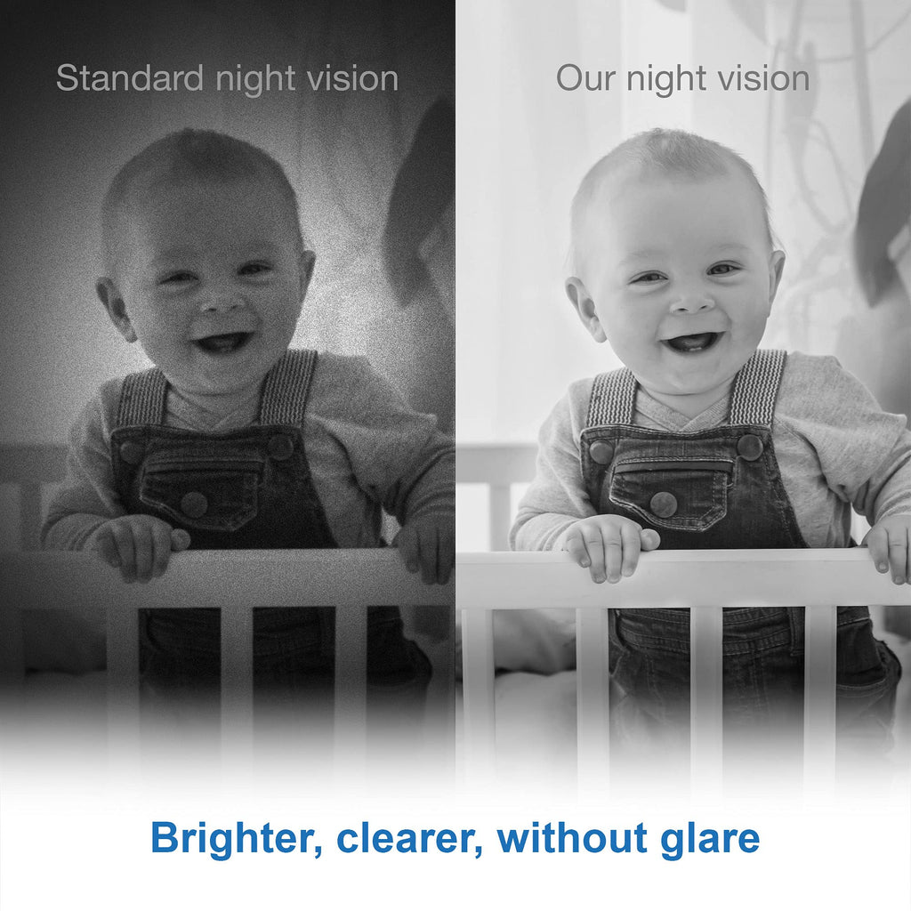 VTech Baby Monitor No WiFi – 19Hr Video Battery, 1000ft Range, Night Vision, Two-Way Talk, Temperature Sensor, Sound-Activated Screen, Lullabies | VM819