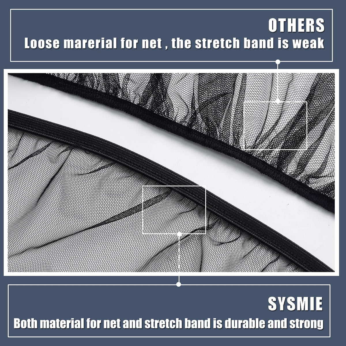 Sysmie Baby Mosquito Net for Infant Car Seat and Doona Stroller, White